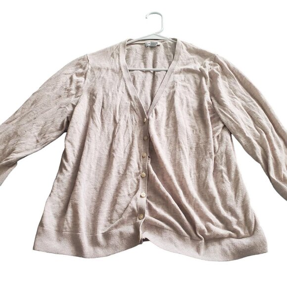 Vintage Old Navy Women's Grey Button Up Cardigan Preppy Twee Hipster Indie - Picture 1 of 7